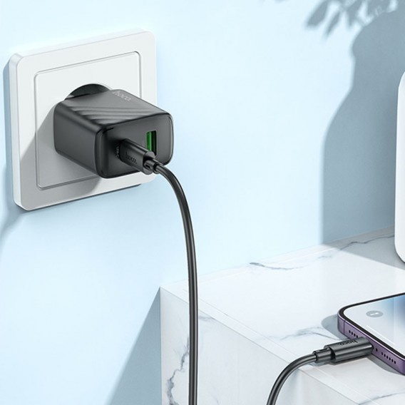 МЗП Hoco CS23A Sunlight PD30W+QC3.0 (1USB-A/1C) Black МЗП Hoco CS23A Sunlight PD30W+QC3.0 (1USB-A/1C) Black