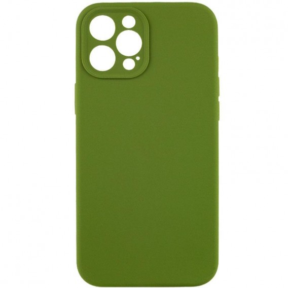 Чохол Silk Full Camera Protective (AA) NO LOGO для Apple iPhone 12 Pro (6.1") Зелений / Dark Olive