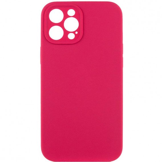 Чохол Silk Full Camera Protective (AA) NO LOGO для Apple iPhone 12 Pro (6.1") Червоний / Rose Red