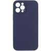 Чохол Silk Full Camera Protective (AA) NO LOGO для Apple iPhone 12 Pro (6.1") Темно-синій / Midnight blue