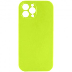 Чохол Silk Full Camera Protective (AA) NO LOGO для Apple iPhone 12 Pro Max (6.7") Кислотно-зелений / Acid Green
