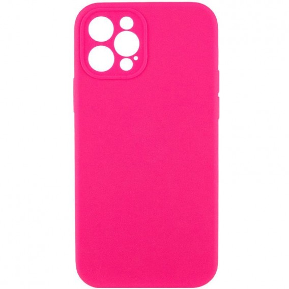 Чохол Silk Full Camera Protective (AA) NO LOGO для Apple iPhone 12 Pro Max (6.7") Рожевий / Barbie pink