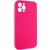 Чохол Silk Full Camera Protective (AA) NO LOGO для Apple iPhone 12 Pro Max (6.7") Рожевий / Barbie pink