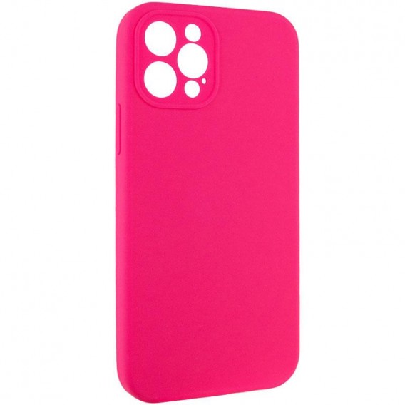 Чохол Silk Full Camera Protective (AA) NO LOGO для Apple iPhone 12 Pro Max (6.7") Рожевий / Barbie pink