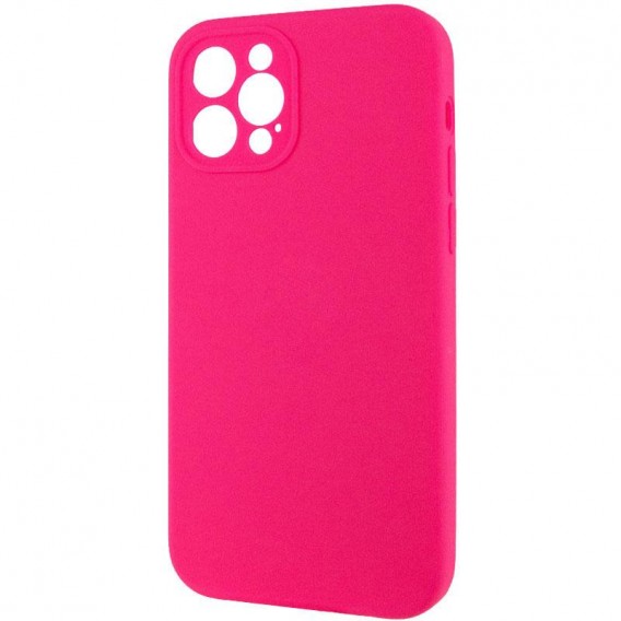 Чохол Silk Full Camera Protective (AA) NO LOGO для Apple iPhone 12 Pro Max (6.7") Рожевий / Barbie pink