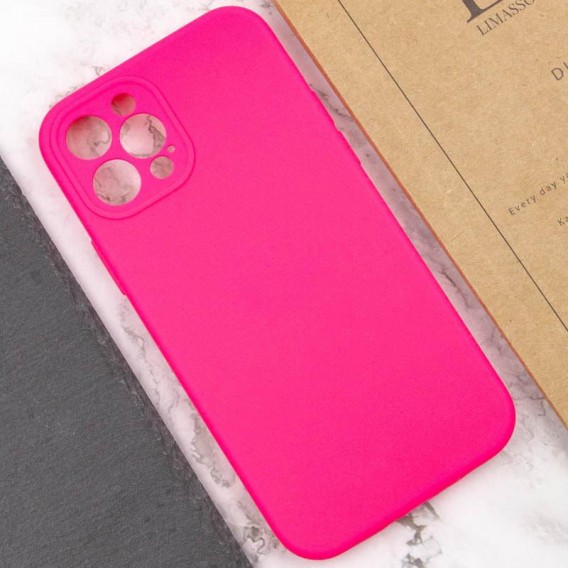 Чохол Silk Full Camera Protective (AA) NO LOGO для Apple iPhone 12 Pro Max (6.7") Рожевий / Barbie pink
