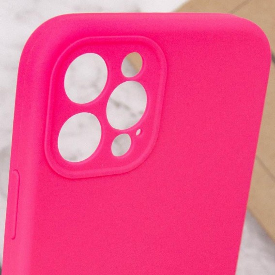 Чохол Silk Full Camera Protective (AA) NO LOGO для Apple iPhone 12 Pro Max (6.7") Рожевий / Barbie pink