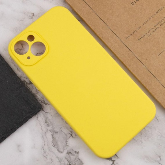 Чохол Silk Full Camera Protective (AA) NO LOGO для Apple iPhone 13 (6.1") Жовтий / Yellow