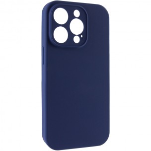 Чохол Silk Full Camera Protective (AA) NO LOGO для Apple iPhone 14 Pro (6.1") Синій / Deep navy