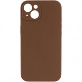 Чехол Silk Full Camera Protective (AA) NO LOGO для Apple iPhone 15 (6.1") Коричневый / Brown