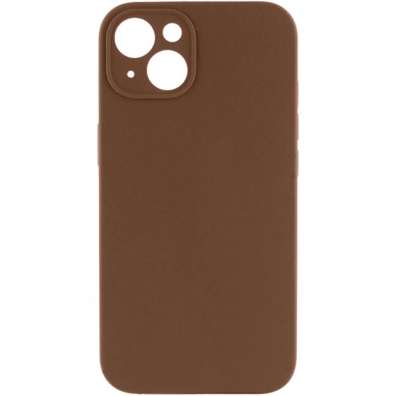 Чохол Silk Full Camera Protective (AA) NO LOGO для Apple iPhone 15 (6.1") Коричневий / Brown