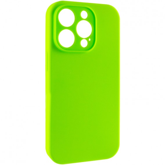 Чохол Silk Full Camera Protective (AA) NO LOGO для Apple iPhone 15 Pro (6.1") Кислотно-зелений / Acid Green