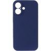 Чохол Silk Full Camera Protective (AA) NO LOGO для Apple iPhone 16 (6.1") Синій / Deep navy