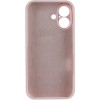 Чохол Silk Full Camera Protective (AA) NO LOGO для Apple iPhone 16 (6.1") Рожевий / Chalk Pink