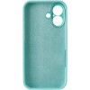 Чохол Silk Full Camera Protective (AA) NO LOGO для Apple iPhone 16 (6.1") Бірюзовий / Marine Green