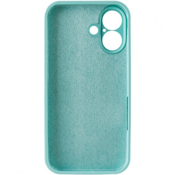 Чохол Silk Full Camera Protective (AA) NO LOGO для Apple iPhone 16 (6.1") Бірюзовий / Marine Green