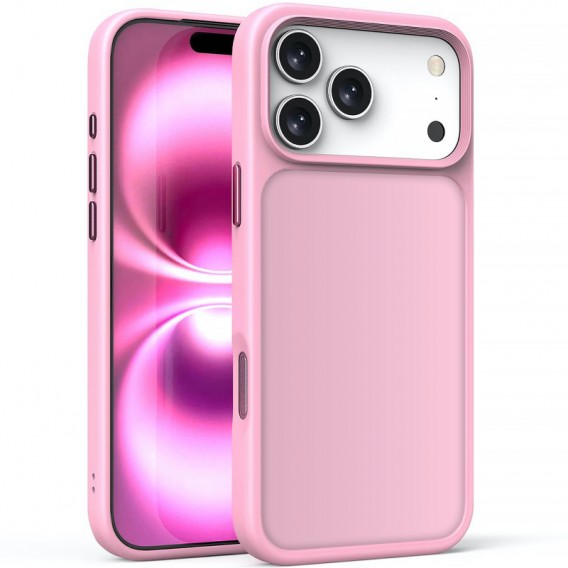 TPU+PC чохол Metal Buttons для Apple iPhone 17 Pro (6.3") Рожевий / Pink