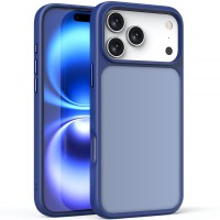 Чохол-накладка для iPhone 18 Pro Max / 17 Pro Max Epik Metal Buttons, TPU + полікарбонат, Синій / Navy Blue