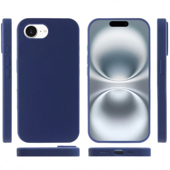 Чохол Silk Full Protective (AA) NO LOGO для Apple iPhone 16e / 17e (6.1") Синій / Deep navy