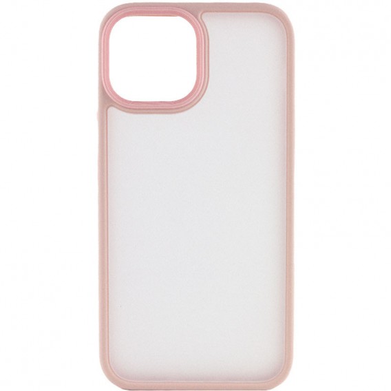 TPU+PC чохол Metal Buttons для Apple iPhone 15 (6.1") Рожевий / Pink