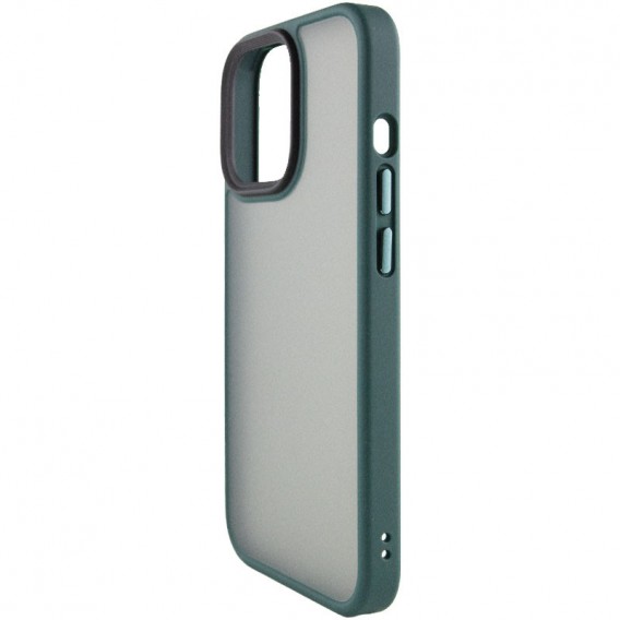 TPU+PC чохол Metal Buttons для Apple iPhone 13 Pro (6.1") Зелений / Dark Green