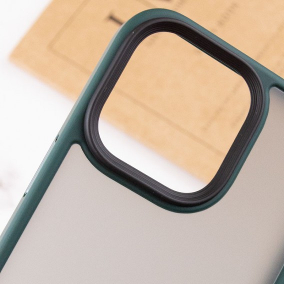 TPU+PC чохол Metal Buttons для Apple iPhone 13 Pro (6.1") Зелений / Dark Green
