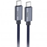 Кабель Hoco U134 Primero USB-C - USB-C, 240 Вт PD3.1, 1,8 м, Темно-синий / Dark Blue