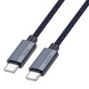 Дата кабель Hoco U134 Primero Type-C to Type-C 240W (1.8m) Dark Blue