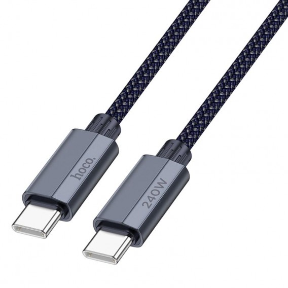 Дата кабель Hoco U134 Primero Type-C to Type-C 240W (1.8m) Dark Blue Дата кабель Hoco U134 Primero Type-C to Type-C 240W (1.8m) Dark Blue