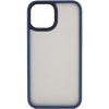 TPU+PC чохол Metal Buttons для Apple iPhone 13 (6.1") Синій / Navy Blue