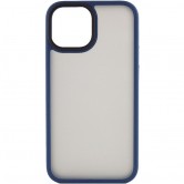 TPU+PC чохол Metal Buttons для Apple iPhone 13 (6.1") Синій / Navy Blue