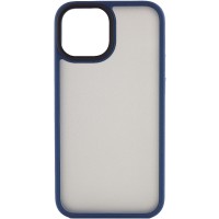 TPU+PC чохол Metal Buttons для Apple iPhone 13 (6.1") Синій / Navy Blue