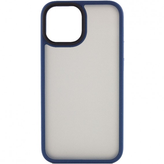 TPU+PC чохол Metal Buttons для Apple iPhone 13 (6.1") Синій / Navy Blue