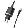 МЗП Hoco C12Q Smart QC3.0 18W (1USB-A) + кабель USB to MicroUSB Чорний