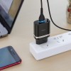 МЗП Hoco C12Q Smart QC3.0 18W (1USB-A) + кабель USB to MicroUSB Чорний