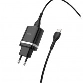 МЗП Hoco C12Q Smart QC3.0 3A (1USB-A) + кабель USB to Type-C Чорний МЗП Hoco C12Q Smart QC3.0 3A (1USB-A) + кабель USB to Type-C Чорний