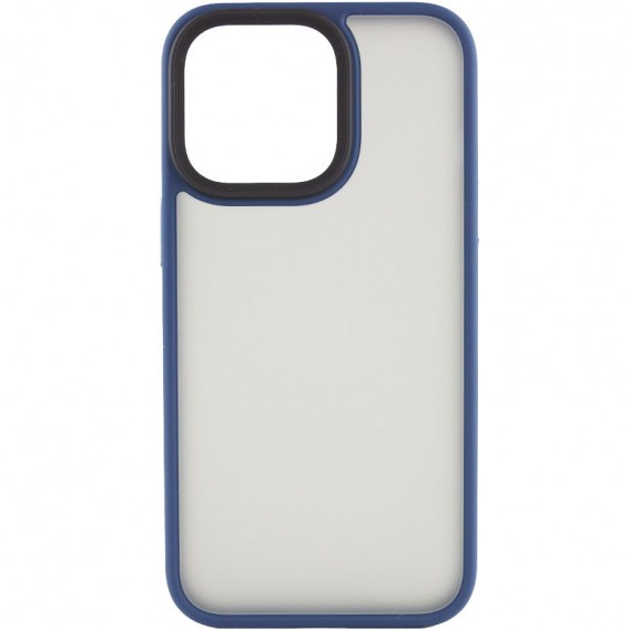 TPU+PC чохол Metal Buttons для Apple iPhone 12 Pro Max (6.7") Синій / Navy Blue