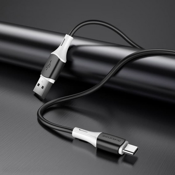 Дата кабель Borofone BX79 Silicone USB to Type-C 30W (1m) Чорний