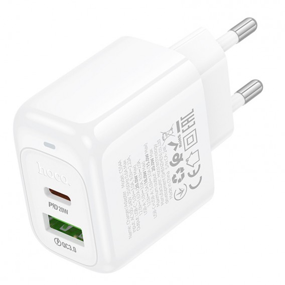 МЗП Hoco CS54A Surplus PD20W+QC3.0 (1USB-A/1C) White МЗП Hoco CS54A Surplus PD20W+QC3.0 (1USB-A/1C) White