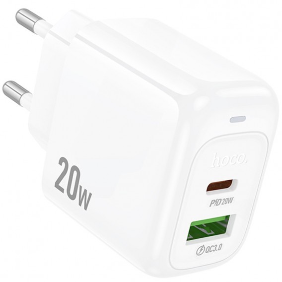 МЗП Hoco CS54A Surplus PD20W+QC3.0 (1USB-A/1C) White МЗП Hoco CS54A Surplus PD20W+QC3.0 (1USB-A/1C) White