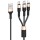 Дата кабель Hoco X26 Xpress 3in1 USB to Lightning/Type-C/MicroUSB 2A (1.2m) Чорний / Золотий