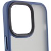 TPU+PC чохол Metal Buttons with MagSafe для Apple iPhone 12 Pro / 12 (6.1") Синій / Navy Blue