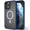 TPU+PC чохол Metal Buttons with MagSafe для Apple iPhone 12 Pro Max (6.7") Синій / Navy Blue