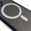 TPU+PC чохол Metal Buttons with MagSafe для Apple iPhone 12 Pro Max (6.7") Синій / Navy Blue