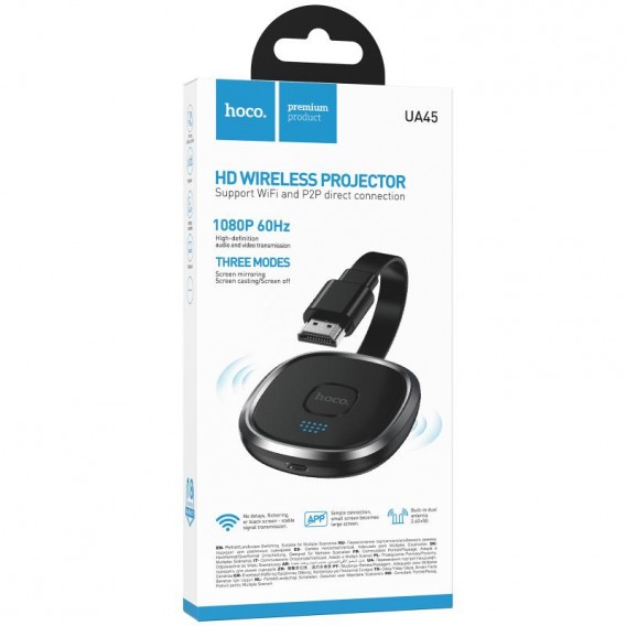 Адаптер Hoco UA45 HDMI Screen Mirroring Device (1080P) Black Адаптер Hoco UA45 HDMI Screen Mirroring Device (1080P) Black