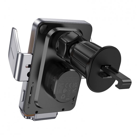 Автотримач з БЗП Hoco HW7 Transparent Discovery Edition (air outlet) Metal gray Автотримач з БЗП Hoco HW7 Transparent Discovery Edition (air outlet) Metal gray