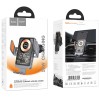 Автотримач з БЗП Hoco HW7 Transparent Discovery Edition (air outlet) Metal gray