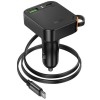 АЗП Hoco NZ18 Guardian PD65W with retractable cable (1USB-A/2C) Black