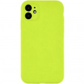 Чехол Silk Full Camera Protective (AA) NO LOGO для Apple iPhone 12 (6.1") Кислотно-зеленый / Acid Green