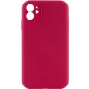Чохол Silk Full Camera Protective (AA) NO LOGO для Apple iPhone 12 (6.1") Червоний / Rose Red